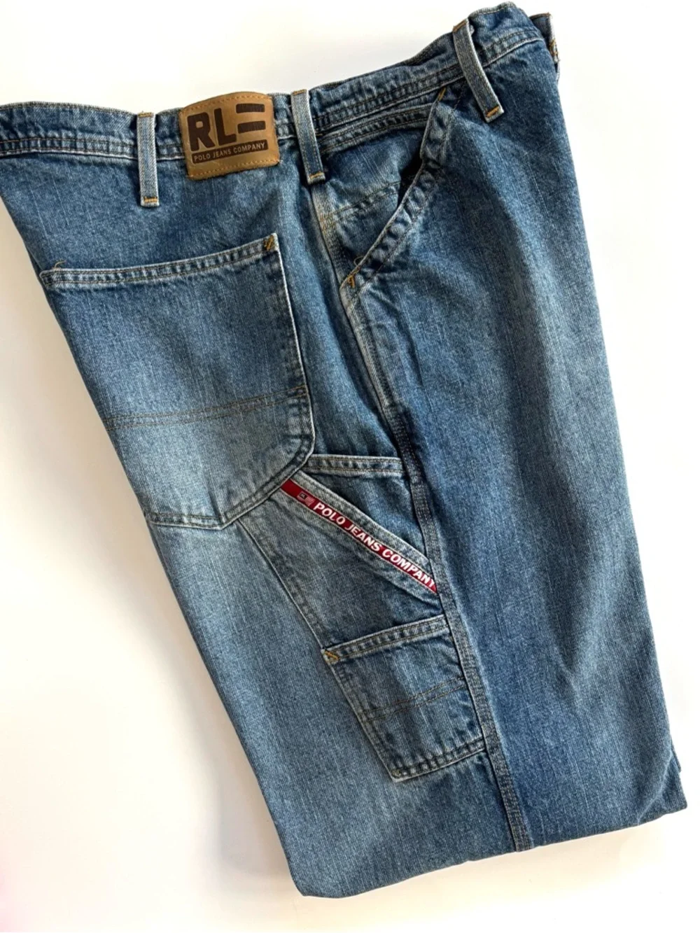 Vintage Polo by Ralph Lauren Men's Classic Carpenter Jeans with Logo 32 x 32